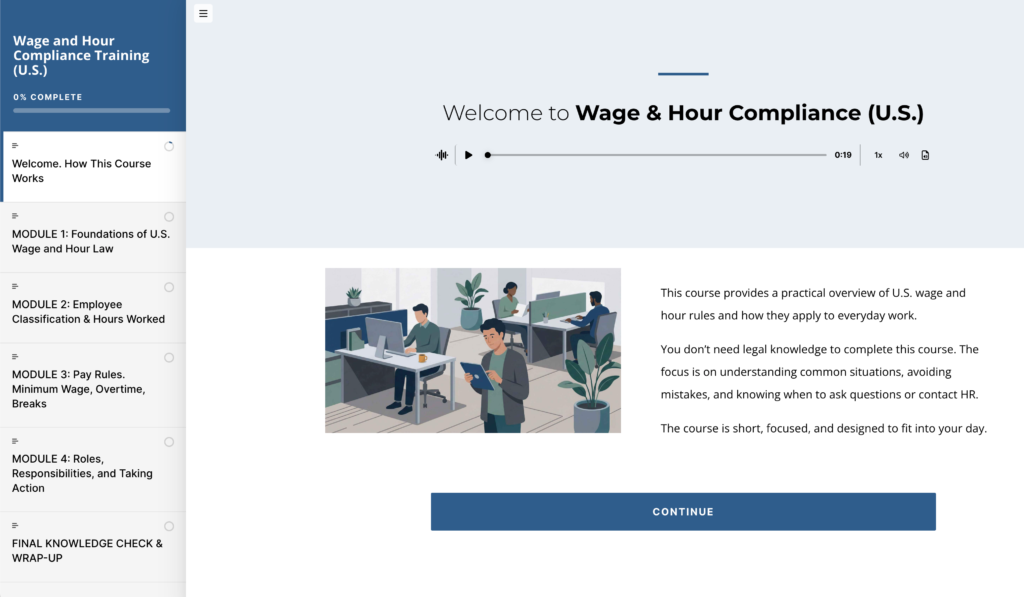 Wage & Hour Compliance Training (U.S.) Wage & Hour Compliance Training (U.S.)